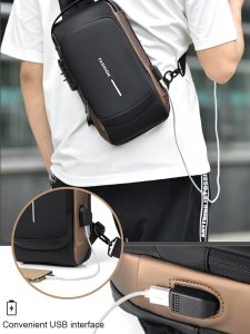 Crossbody Tech Sling Bag With USB Charging Port - Image 3