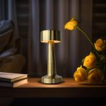Luxury Gold-Plated Side Table Lamp with Multicolor Lighting - Image 2